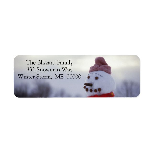 Snowman Merry Xmas Envelope Address Pegatina (Frente)
