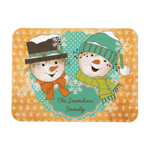 Snowman Navidades 2 imán flexi personalizado