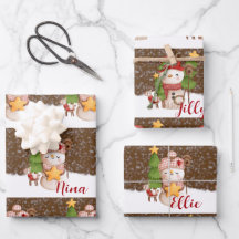 Snowman, Navidades y papel de envolvimiento person