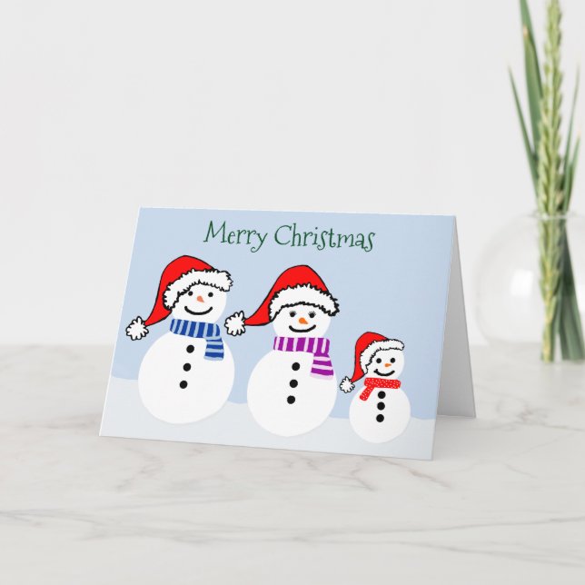Snowman, nuestra familia a la carta de sus Navidad (Anverso)