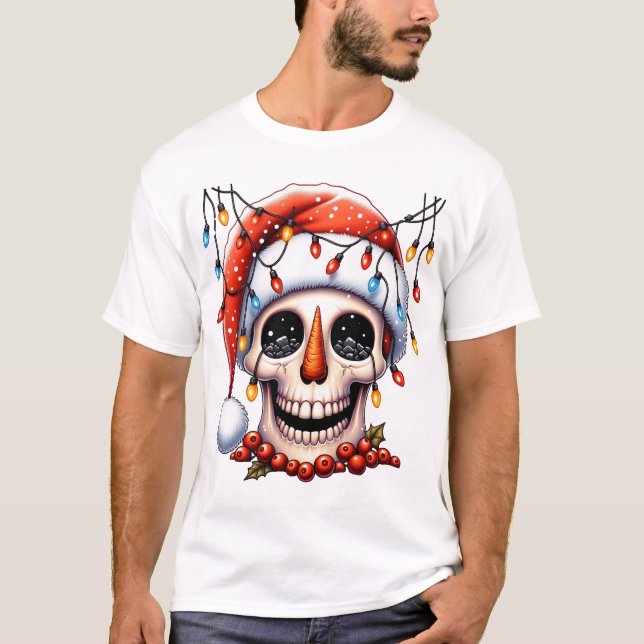 Snowman Skull, Navidades de la camiseta de Jolly S (Anverso)