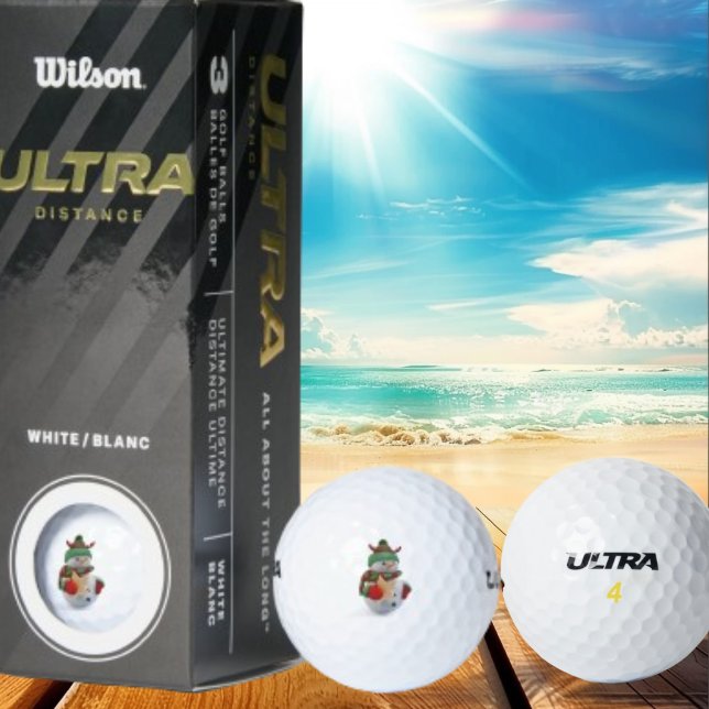 Snowman sosteniendo la bola de golf Stars (Subido por el creador)