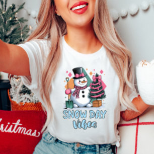 Snowman vibes camiseta femenina