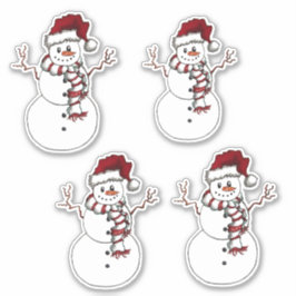 Snowman Vinyl Cut Pegatina