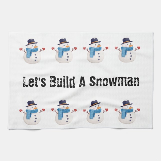 Snowman Winter Kitchen Toalla (Horizontal)