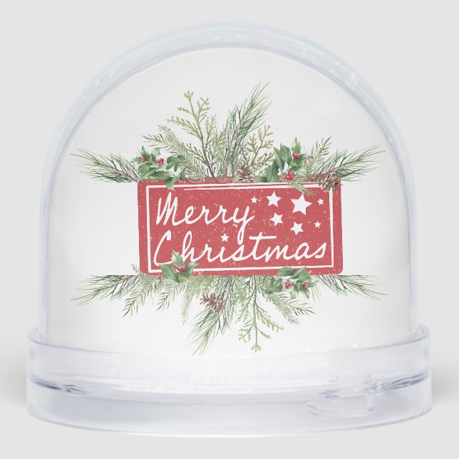 Snowman with Cardinal Merry Christmas (Reverso)