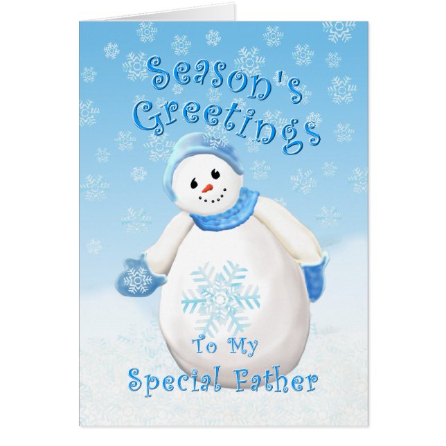 Snowman Wonderland para tarjeta de Navidad para pa (Frente)