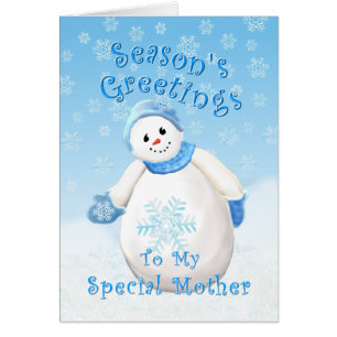 Snowman Wonderland por tarjeta de madre Navidad