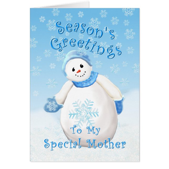 Snowman Wonderland por tarjeta de madre Navidad (Frente)