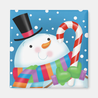 Snowman y el imán Candy Cane