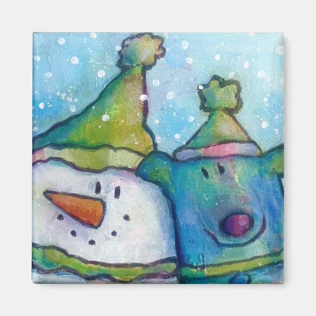 Snowman y el imán del perro (Frente)