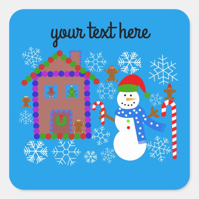Snowman y la casa #2-2 Pegatinas (Anverso)