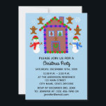 Snowman y la tarjeta de invitación #3-2 de la casa<br><div class="desc">Snowman y la casa #3</div>