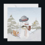 Snowman y los amigos de Woodland en invierno<br><div class="desc">Esta hermosa y vibrante colección de huellas de dibujos para niños, cuenta con una variedad de hermosos animales acuarelas en una escena de nieve de invierno y un adorable hombre de nieve rodeado de altos árboles cubiertos de nieve brillando con la nieve del sol brillante, mientras la nieve cae. Este...</div>