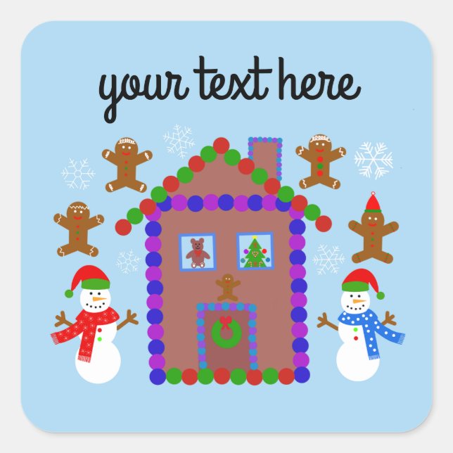 Snowman y los tres Pegatinas de la casa (Anverso)