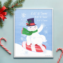 Snowman y Peppermint Dejen que el arte de la nieve