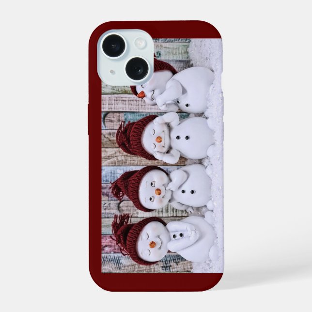 Snowmen Apple iPhone 15 funda (Reverso )