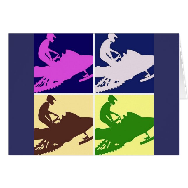 Snowmobiler/Pop Art (Anverso (Horizontal))