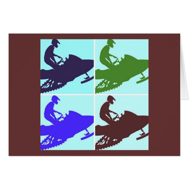 Snowmobiler/Pop Art (Anverso (Horizontal))
