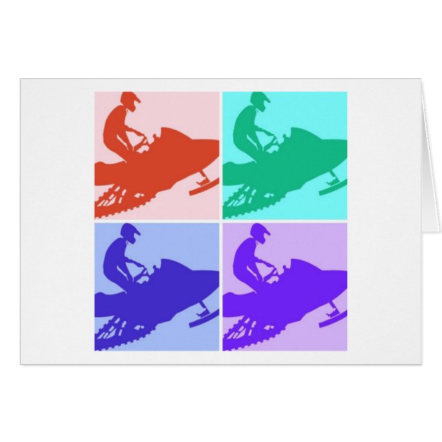 Snowmobiler/Pop Art (Anverso (Horizontal))