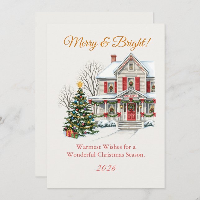 Snowy Christmas scene (Anverso / Reverso)