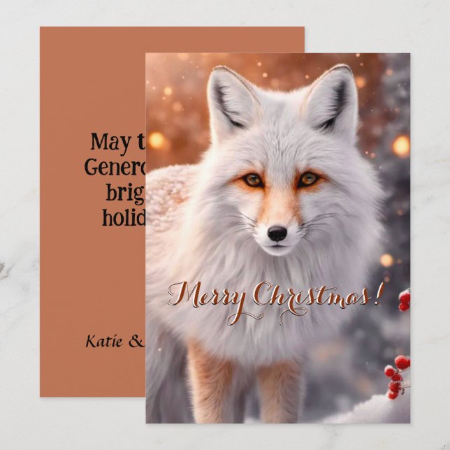 Snowy Fox sobre los Navidades huidos (Anverso / Reverso)