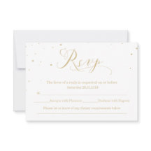 Snowy Night Winter Wedding Responder RSVP
