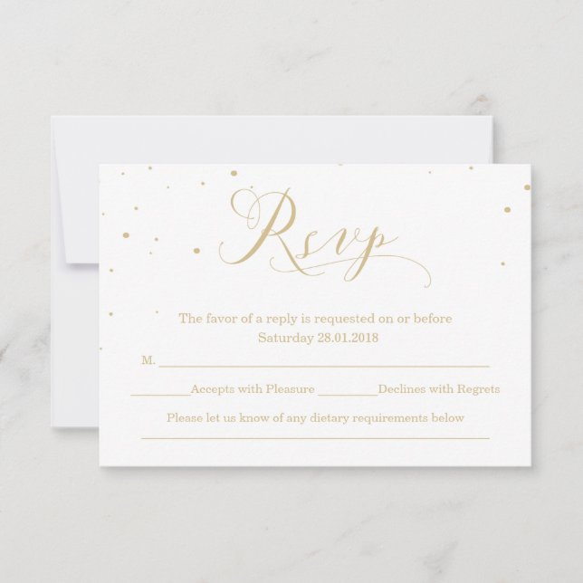 Snowy Night Winter Wedding Responder RSVP (Anverso)