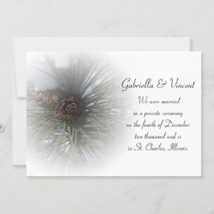 Snowy Pines Matrimonio / Invitación de Elopement