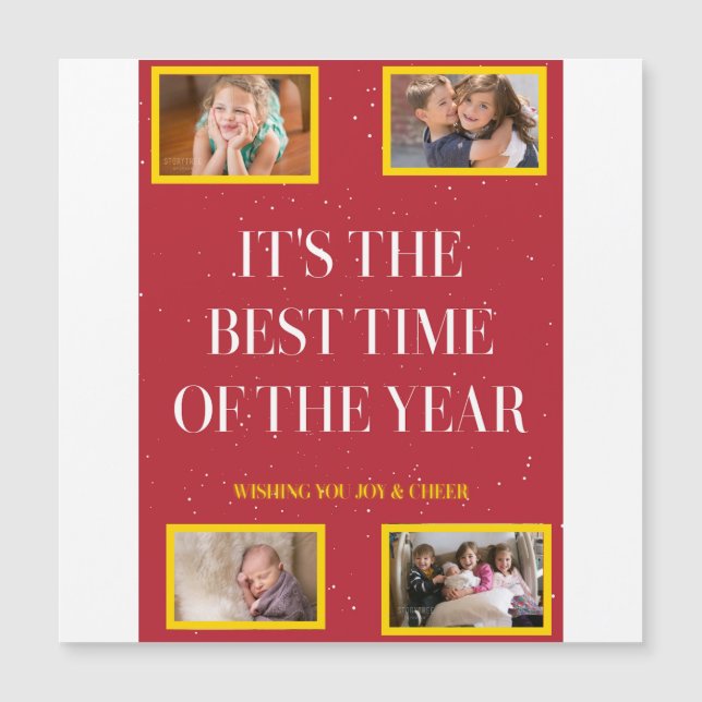 Snowy Red Holiday Magic in Gold (Anverso)