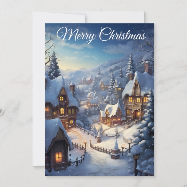 Snowy Serenity Village II: Tarjeta de Navidad (Anverso)