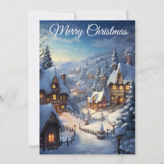 Snowy Serenity Village II: Tarjeta de Navidad