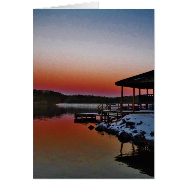 Snowy Sunset at Lake Arrowhead (Frente)