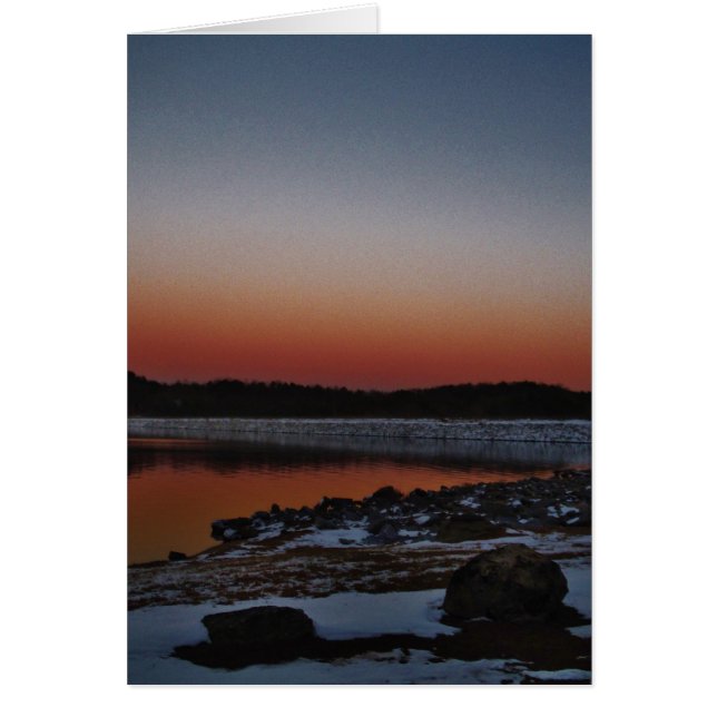 Snowy Sunset en Lake Arrowhead (Frente)