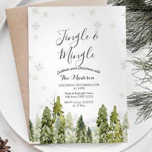 Snowy Winter Jingle & Mingle Invitación al inviern