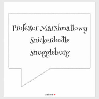 SnuggleNames: Personalizado apodo Pegatina de viní