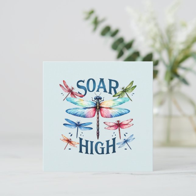 Soar alto - Dragonfly artístico (Anverso de pie)