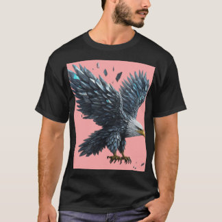 Soar arriba: Camiseta con águila de cristal