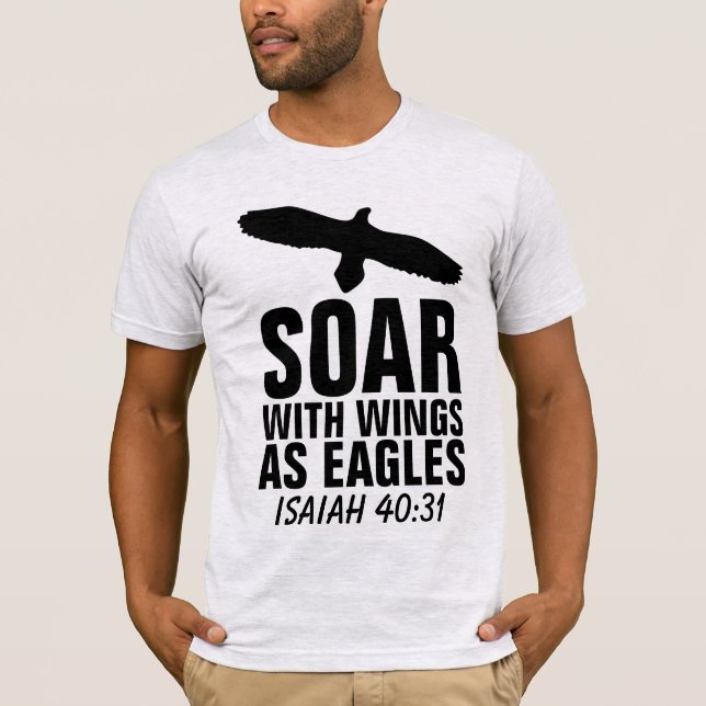 SOAR CON ALAS COMO ÁguiLAS , Camisetas cristianas (Anverso)