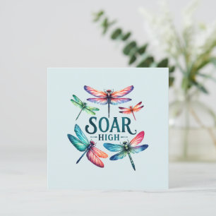 Soar High - Dragonfly Colorful Inspirador