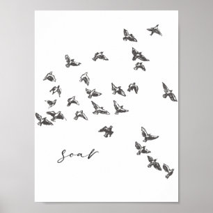 Soar, Poster 8x10, decoración de arte motivacional
