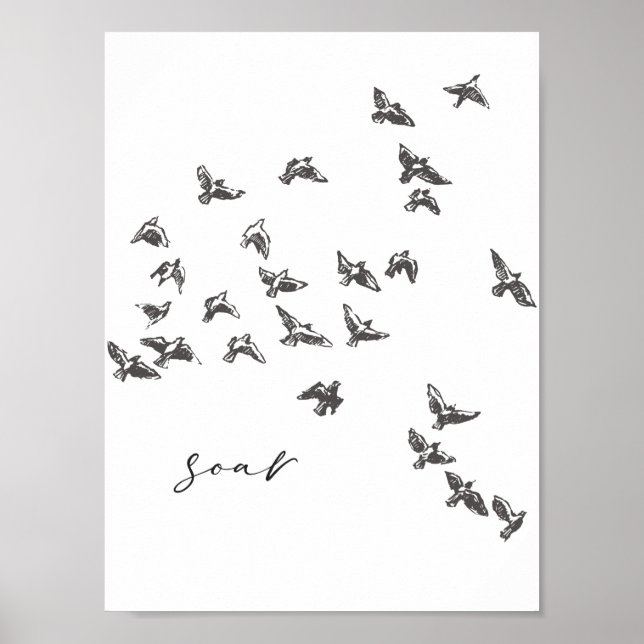 Soar, Poster 8x10, decoración de arte motivacional (Frente)