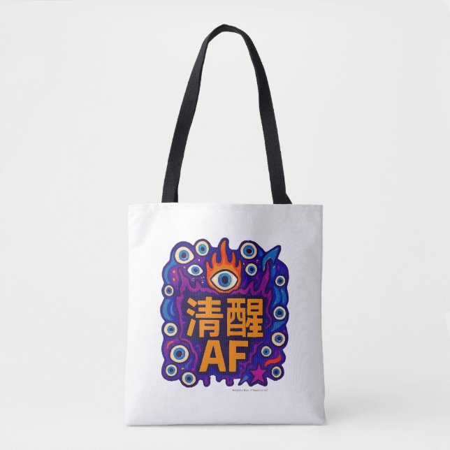 Sober AF - Chino - Bolsa tote (Anverso)
