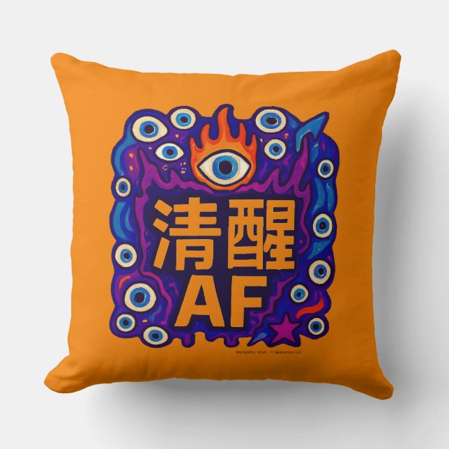 Sober AF - Chino - Cojín Decorativo (Anverso)