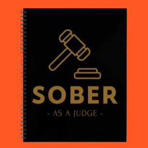 Sober Como Juez - Cuaderno De Gavel De Oro