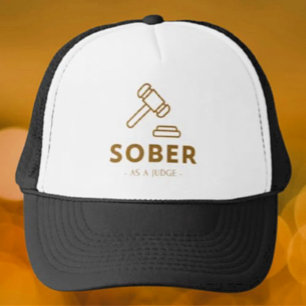 Sober Como Juez - Sombrero De Camión De Gavel De O