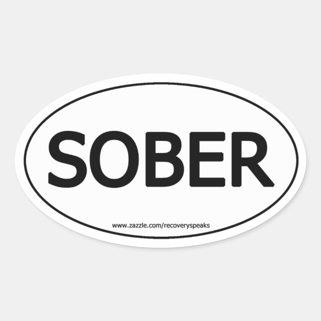 Sober Pegatina Oval (Anverso)