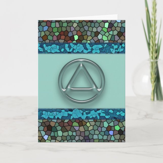 Sober tarjeta de felicitaciones por aniversario de (Anverso)