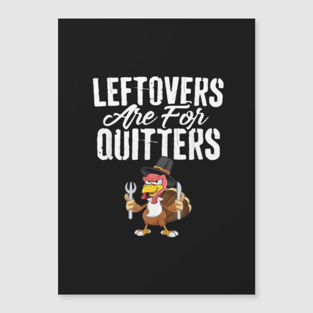 Sobras Son Para Perdedores Acción de Gracias Pavo  (Anverso)