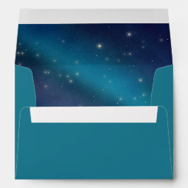 Sobre azul cielo estrellado